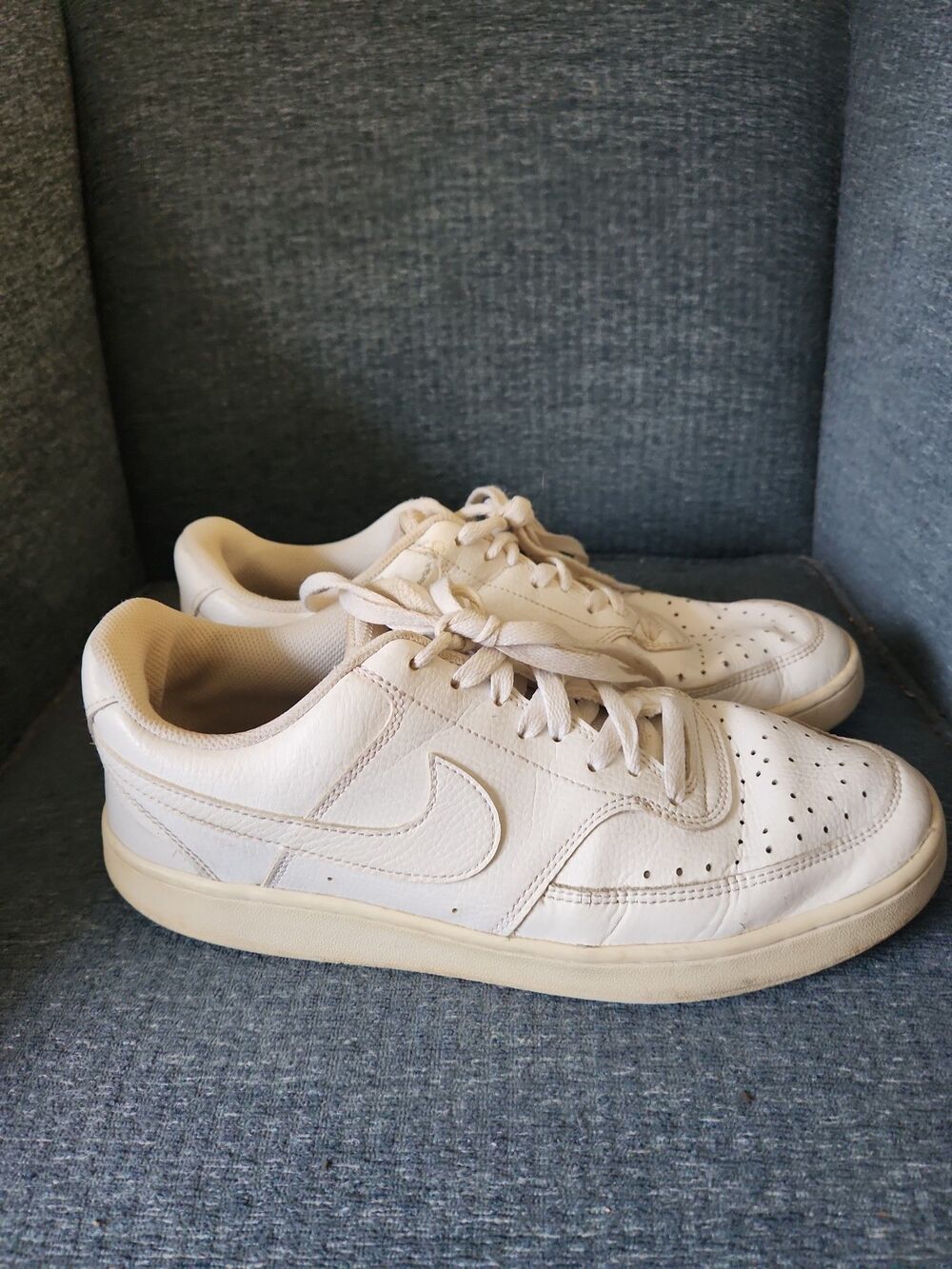 Nike Court Vision Low "Triple White" Sneakers CD5434-100 Women's 11